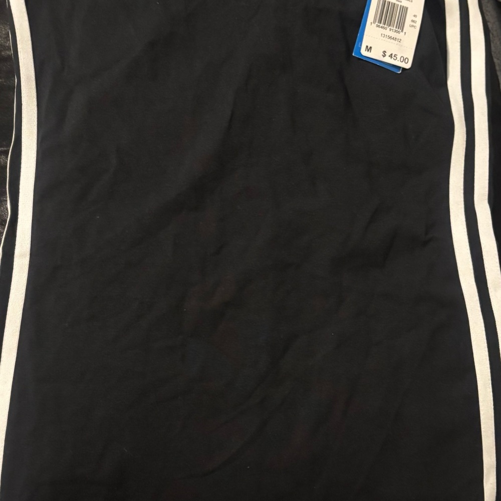 adidas Black Dress with White Side Stripes